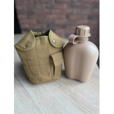 Фляга армійська в чохлі пластикова 1 Л (Пісок №4)