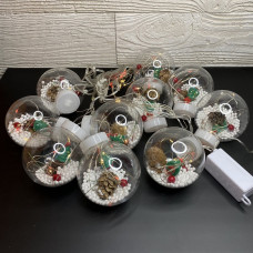 Гірлянда Штора "Ялинка" 3,0м*200Led (10 кульок) дріт, RGB (CL54M)