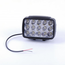 Фара-LED Прямокутник 30W (2W*15) 10-30V 92*60*57mm Дальнє/Spot (JP060) (1шт) пласт.корпус 15 Led