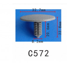 Кліпси C0572 кріплення обшивки Ford Mazda Honda Nissan Toyota Mitsubishi Suzuki Lincoln (уп.100шт)