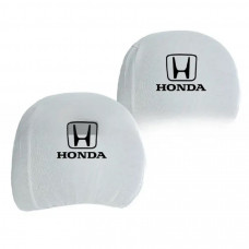 Чохол підголівників HONDA білий-чорний логотип
