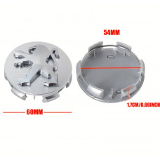 Ковпачки на титани "Peugeot" (60/57мм) Сірі (9639098380)