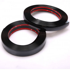 Молдинг чорний 6мм-5м Плоский на окантовку вікон