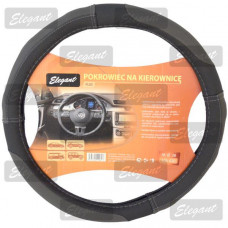 Чохол на кермо "M" (37-38см) чорний/сірий Elegant 105420