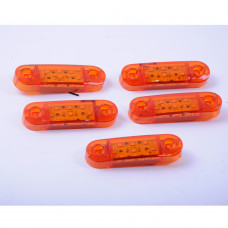 Габарит - помаранчевий - 90х25мм - 12/24V Led 9 діодів - "Thoc Auto" ТН-921 (5шт)