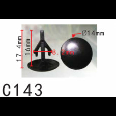 Кліпси C0143 ущільнювача капота (OEM 91501SS0003, 91501-SM4-003, 10718) (уп. 100шт.)