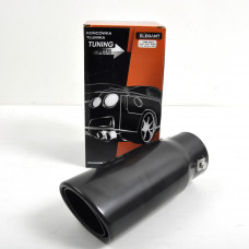 Насадка глушника 0160-BKP плоска коса Ø 63х200мм "Elegant" EL 106 053 (Чорний - мат)