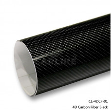 Плівка вінілова ПВХ під карбон 4D Чорний (відрізна 1.52*1м) 160мікрон CL-4DCF-01