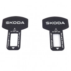 Заглушка ременя безпеки нейлон "Skoda" (2шт/уп)