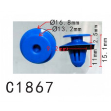 Кліпси C1867 обшивки дверей VW, SEAT, SKODA, MERCEDES, AUDI (8U0-853-909, 8U0853909, 15828)( уп. 100