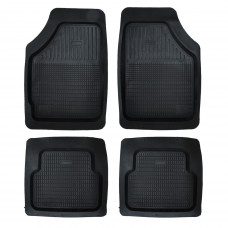 Килимки гумові (4шт) чорні "Prima" YP-GROUP "Дубно" корито (Низький борт 2,5см,)