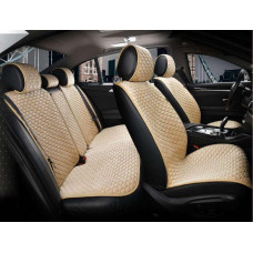Накидки сидінь алькантара "Elegant" PALERMO Бежевий Повний комплект (700 104) (5шт./ящ.)