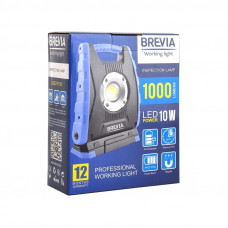 Переноска інспекційна Профі 10W COB/1000 lm, АКБ-4400mAh, 75x45мм/магніт/гачок Brevia №11410