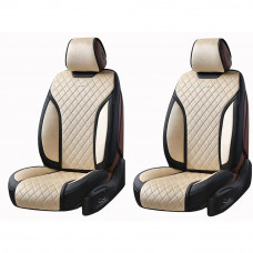 Чохли - Накидки сидіння Алькантара + Шкір. зам 3D "TORINO" Бежеві Elegant Передні - 700 224