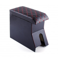 Підлокітник Daewoo Lanos (Червоний рядок ромби) без логотипу Чорний