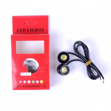 DRL Орлине око на скотчі LED D=20мм 1.5W 12V BTБілі ( Якісний діод з лінзой ) (2531) (2шт/уп.)