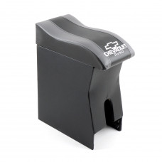 Підлокітник Chevrolet AVEO (Вигин під руку) з логотипом Сірий (ширина низ 27.50см) "MAXI"