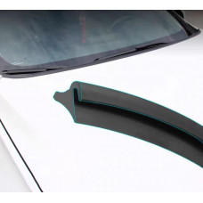 Молдинг на капот вітровий Чорний 1,5м (15*15мм)