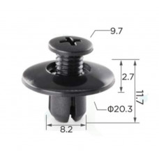 Кліпси C0045 розпірні(Honda90675SB3003 MazdaFB0156964 Nissan0155301285 Toyota 9046708145) (уп.100шт)