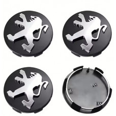 Ковпачки на титани "Peugeot" (60/57мм) Чорні (9639098380)