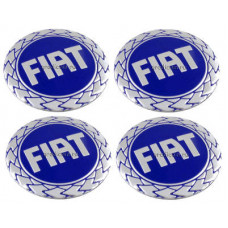 Наклейка на ковпаки FIAT (60мм) синя (4шт)
