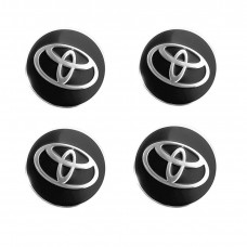 Наклейка на ковпаки Toyota (60мм) чорна (4шт)