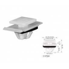 Кліпси C3768 поріг/молдинг Ford, Kia, Hyundai (87758G2000, K87758G2000) ( уп. 100 шт.)