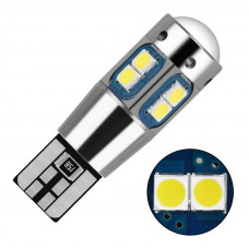 Світлодіод 12-24V Т10 Canbus Білий SMD 10-3030 +Лінза 600Lm №1