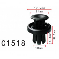 Фіксатор C1518 натискний/розпірний HONDA, ACURA (91505TM8003, 91505-TM8-003, 11412) ( уп. 100 шт.)