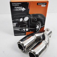 Насадка глушника - Подвійна кругла Ø 63х235мм "Elegant" 106 055 Хром