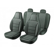 Чохли "PILOT" Lanos тканина черн. + тканина чорно/сіра