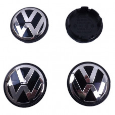 Ковпачки на титани "VW" (65/56мм) чорний (3B7601171)