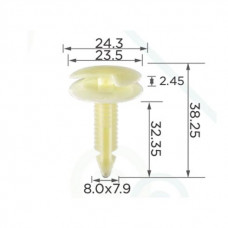 Кліпси C0038 кріплення карти дверей (OEM 10126901, 15940) ( уп. 100 шт.)
