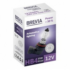 Лампа 12V HB4 55W + 30% "Brevia" (1шт) (12104PC) (10шт/уп)