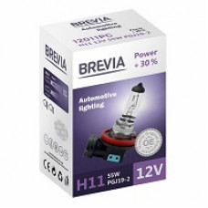 Лампа 12V_H11 55W + 30% "Brevia" (1шт) (12011PC) (10шт/уп)