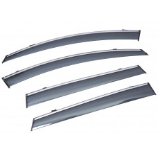 Дефлектори вікон Mazda CX-9 15- П/K скотч "FLY" "молдинг із нерж. сталі 3D"BMDC91523-W/S (208)