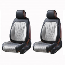 Чохли - Накидки сидіння Алькантара + Шкір. зам 3D "MODENA" Сірі Elegant Передні - 700 233