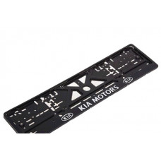 Рамка номера KIA Motors "защіпка" 3D напис Хромований (Поліпроп. / Гнучкий морозостійкий)