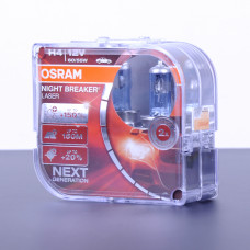 Лампа 12V H4 60/55W +150% Night Laser "Osram" (Box-2шт) (64193 NL-ВОХ) (червона уп) АКЦІЯ