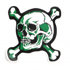 Наліпка "Череп" зелений 10х10см (1шт)