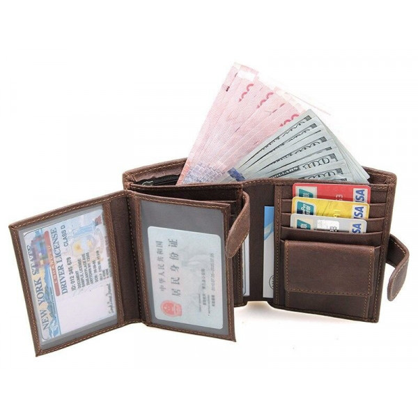 Портмоне мужское Vintage 14404 Коричневое