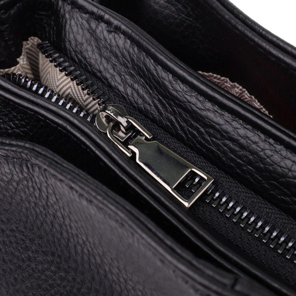 Сумка на плечо из натуральной кожи для женщин Vintage 23007 Черный