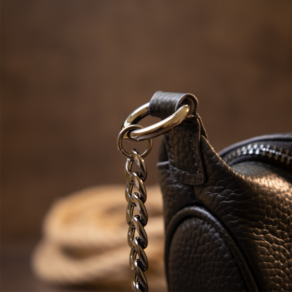 Сумка клатч с цепочкой Vintage 20409 Черная