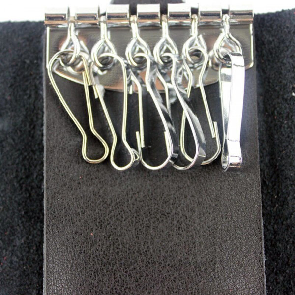 Стильная кожаная ключница Vintage 14934 Черная