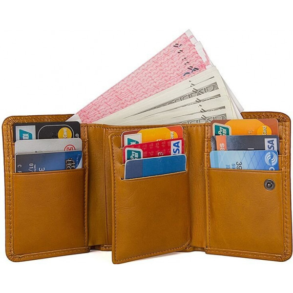 Кошелек Vintage 14597 кожаный Рыжий