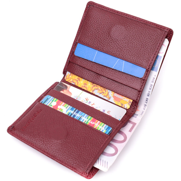 Маленький женский кошелек из натуральной кожи ST Leather 19467 Бордовый