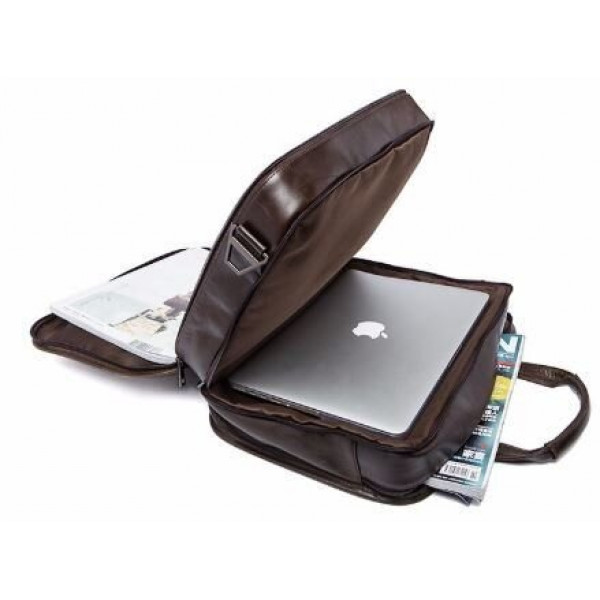 Сумка для ноутбука из натуральной кожи Vintage 14870 Коричневая