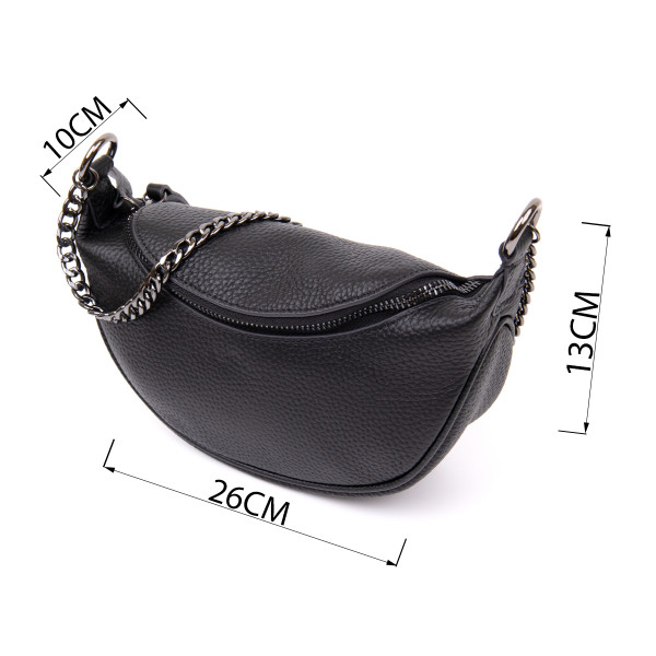 Сумка клатч с цепочкой Vintage 20409 Черная