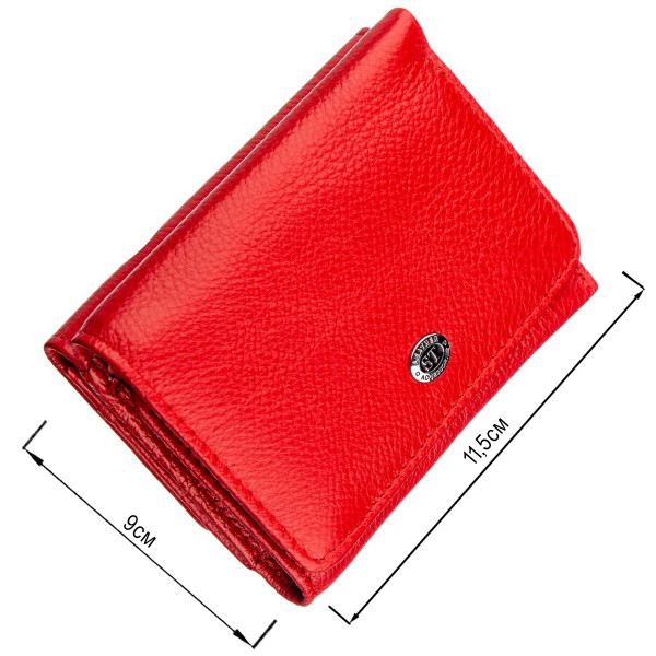 Яркий компактный женский бумажник ST Leather 18892 Красный