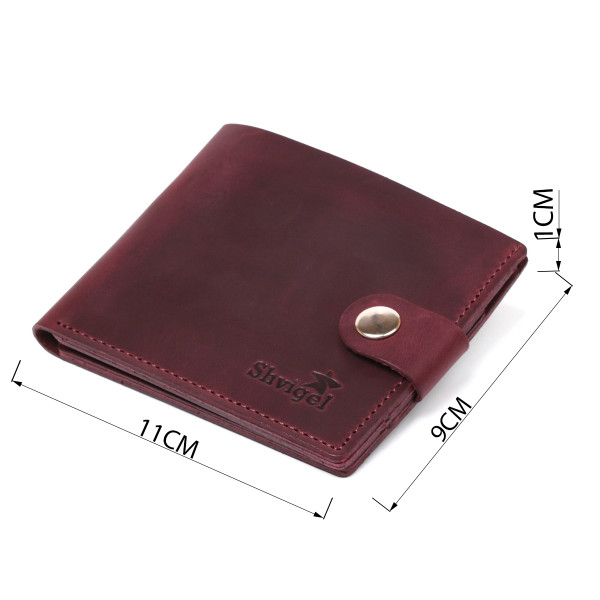 Женское винтажное портмоне Shvigel 16457 Бордовый